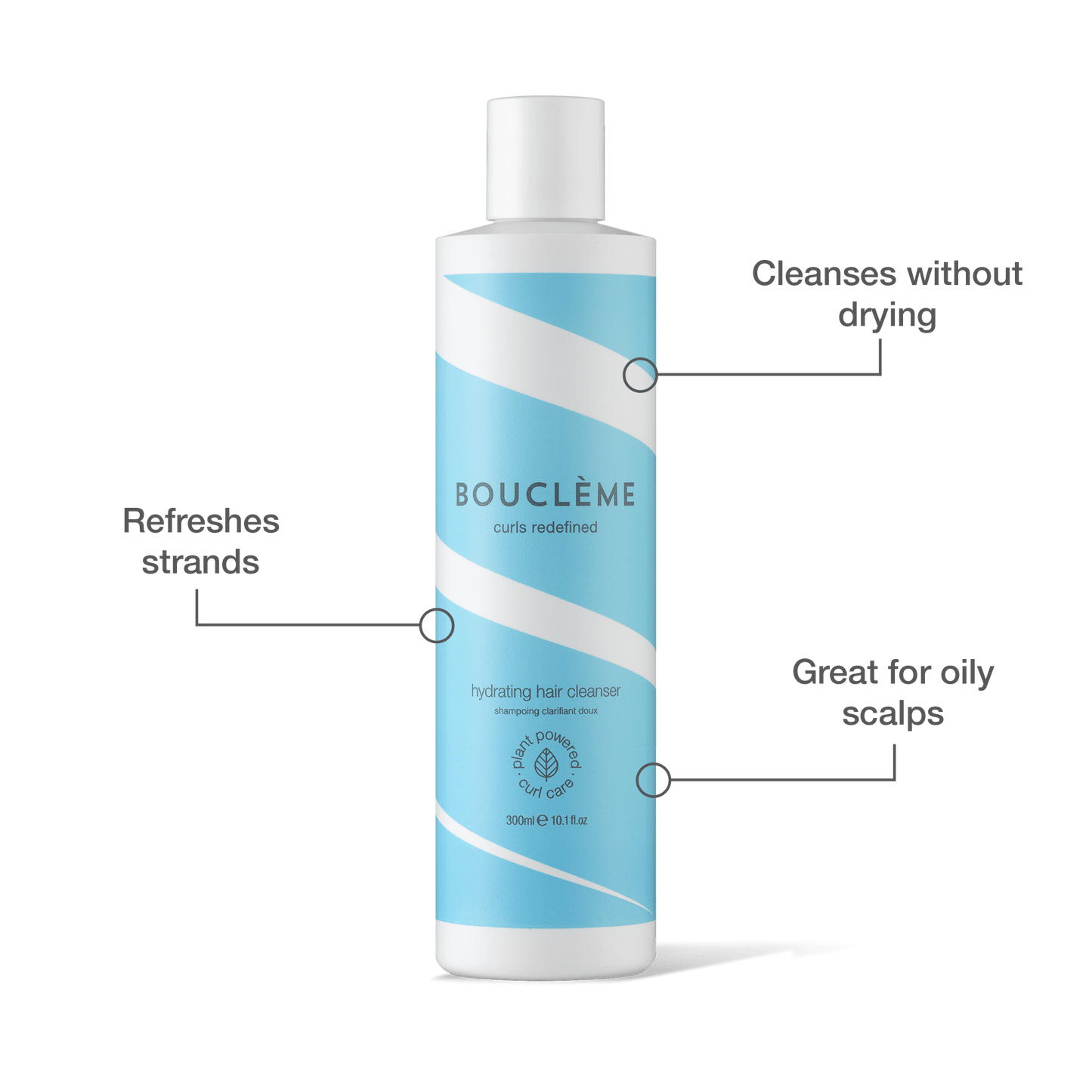 Laagschuimende, krulvormende, sulfaatvrije shampoo, ideaal voor fijn, golvend haar en een vette hoofdhuid.