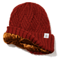 Burgundy Silk Lined Beanie - zijden voering