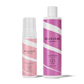 Maximum Volume Duo bundel met Super Volumising Foam en Super Hold Styler op een zachte crèmekleurige achtergrond.